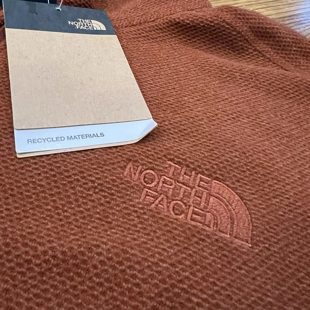 The North Face Mens Textured Quarter Zip Fleece Brandy Brown NF0A3YR1 XL